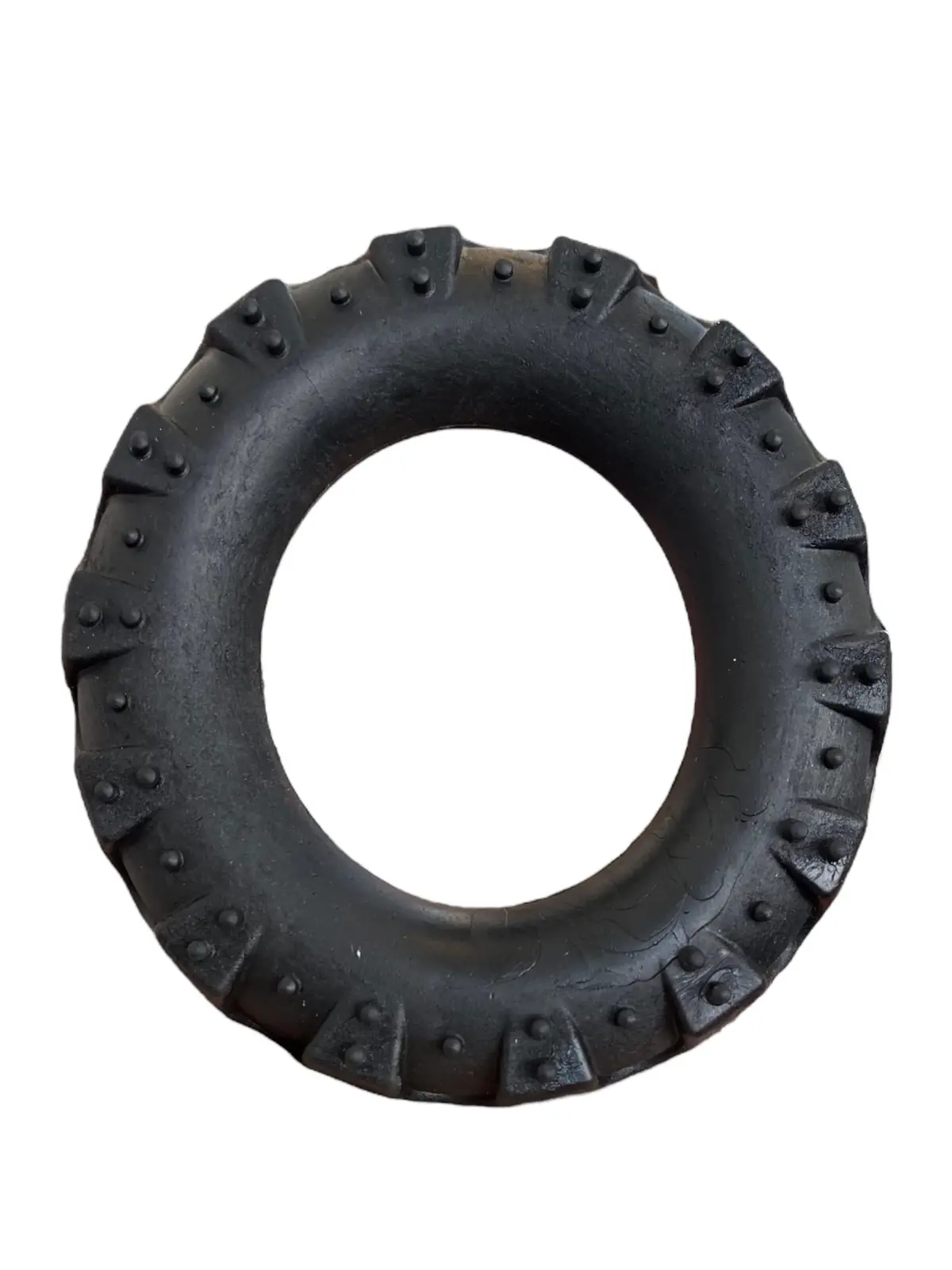 Brinquedo para Cães My Pet Brasil, Pneu Grande, Preto, 14 cm | Higiene Dental, Resistente, Anti Estresse
