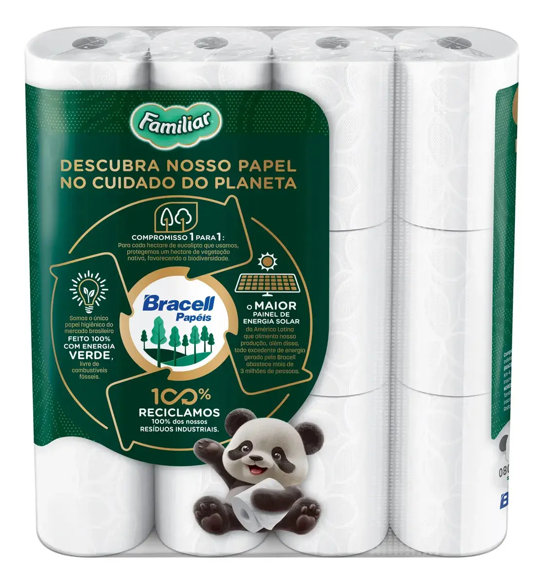 Papel Higiênico Familiar Folha Dupla Kit 24 Rolos de 30 m thumbnail 3