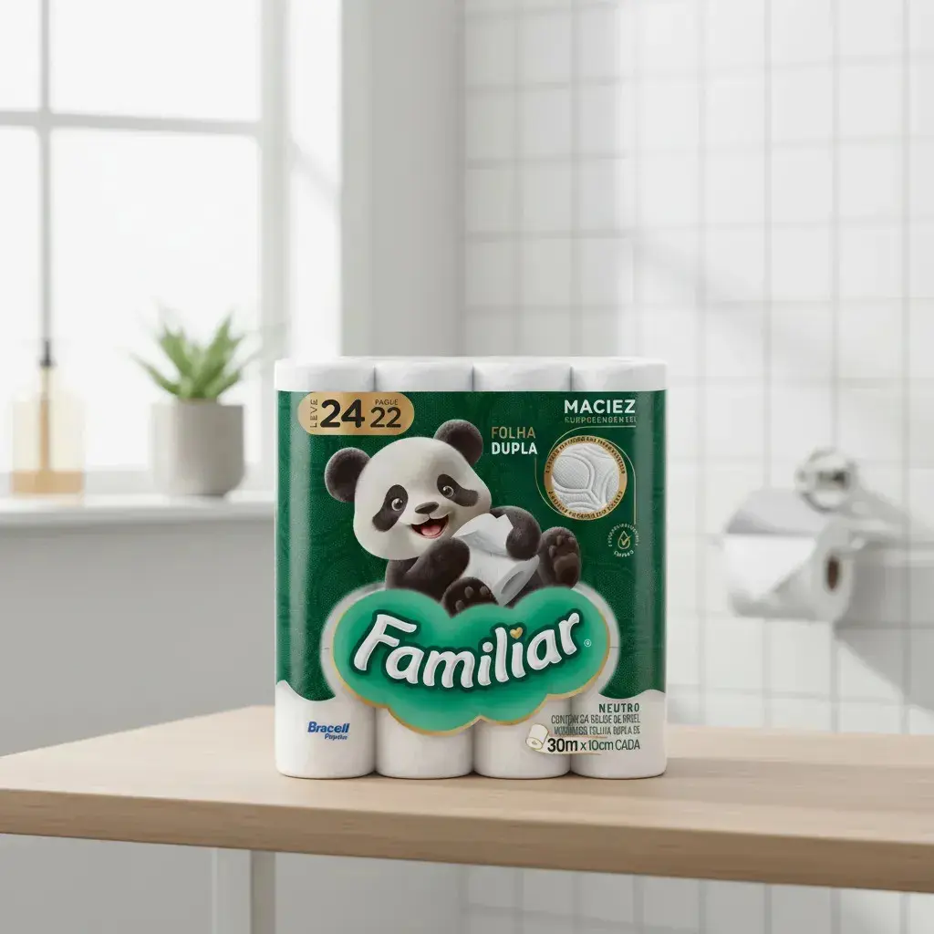 Papel Higiênico Familiar Folha Dupla Kit 24 Rolos de 30 m thumbnail 4