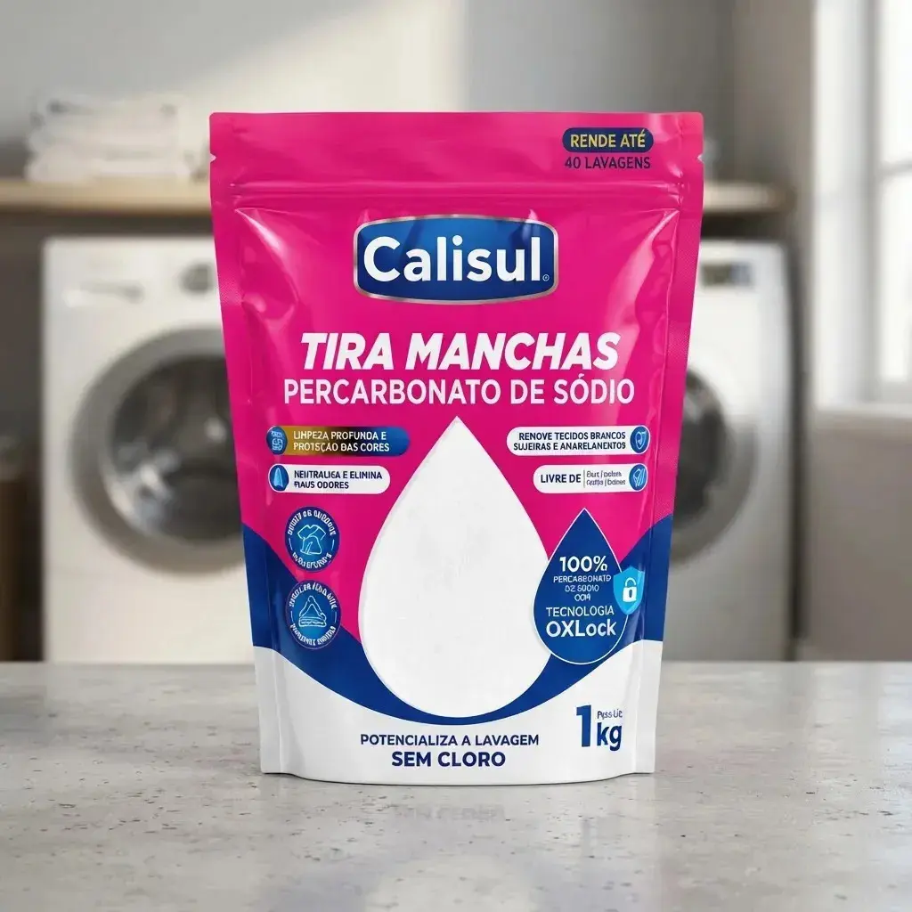 Percarbonato De Sódio 100% Tira Manchas Calisul - Roupas Brancas E Coloridas 1kg thumbnail 2
