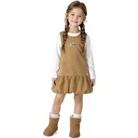 Infantil - Vestido Castelo das Índias Alphabeto Bege