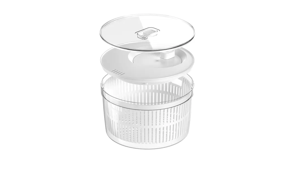 Ou Kit Organizador e Secador de Saladas 5,5L Natural Linha Clear Fresh