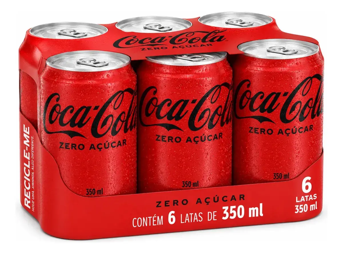 Coca-cola Zero Açúcar Lata 350ml Leve Mais Pague Menos 6 Un - 1