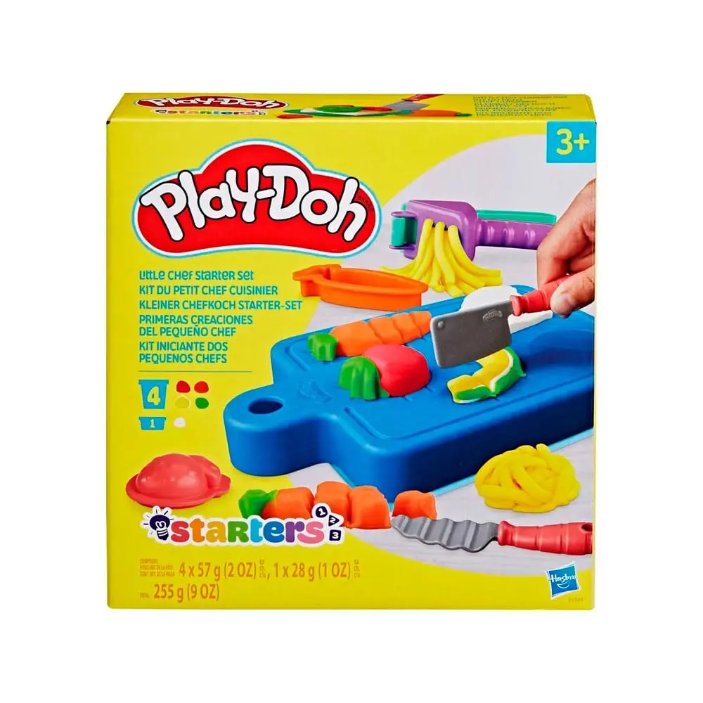 Play-Doh Conjunto de massinha Little Chef com 14 acessórios de cozinha de brinquedo e 5 potes de massa de modelar, presente para crianças acima de 3 anos - 1