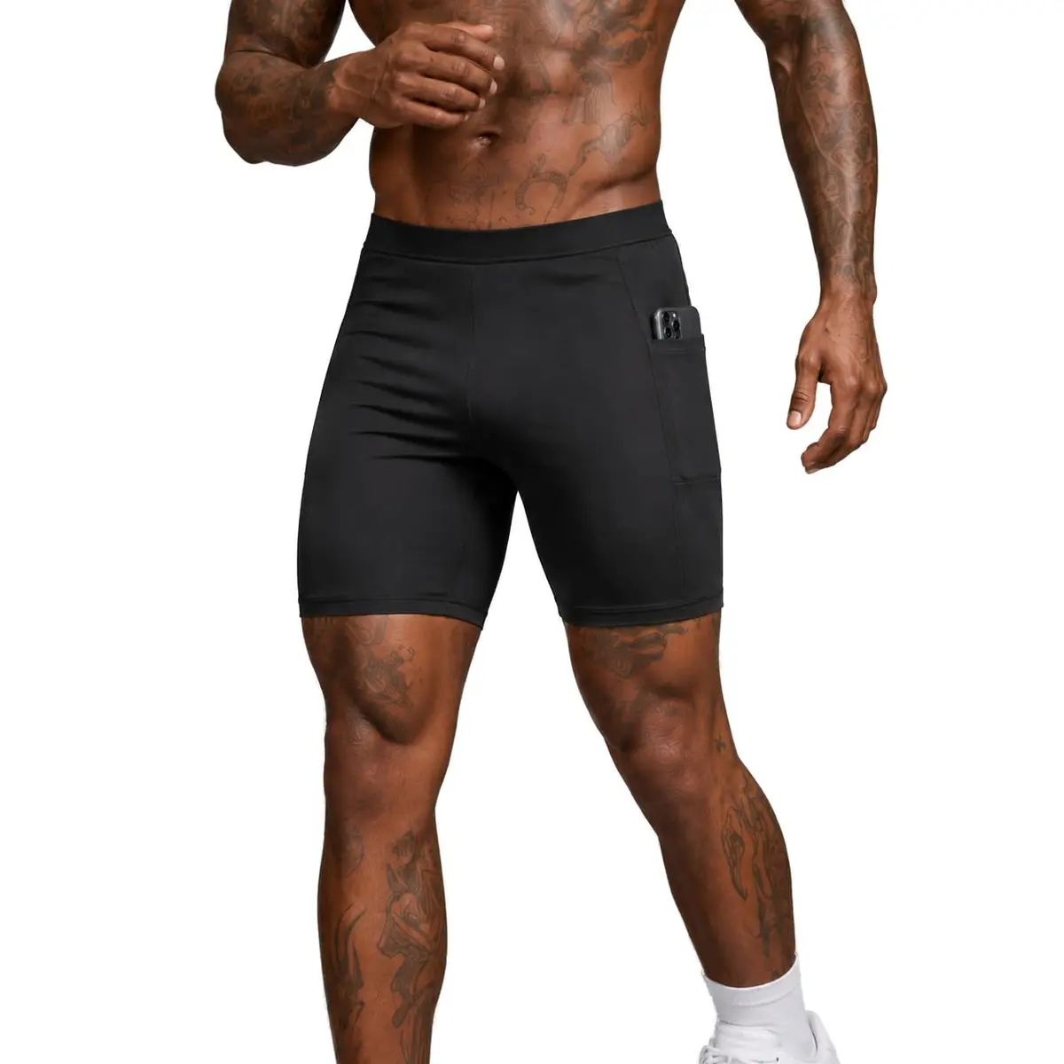 Short Térmico Ciclista Com Bolso Segunda Bermuda Pele Proteção UV Meia Coxa