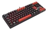Teclado Gamer Flamengo Preto e Vermelho - 1