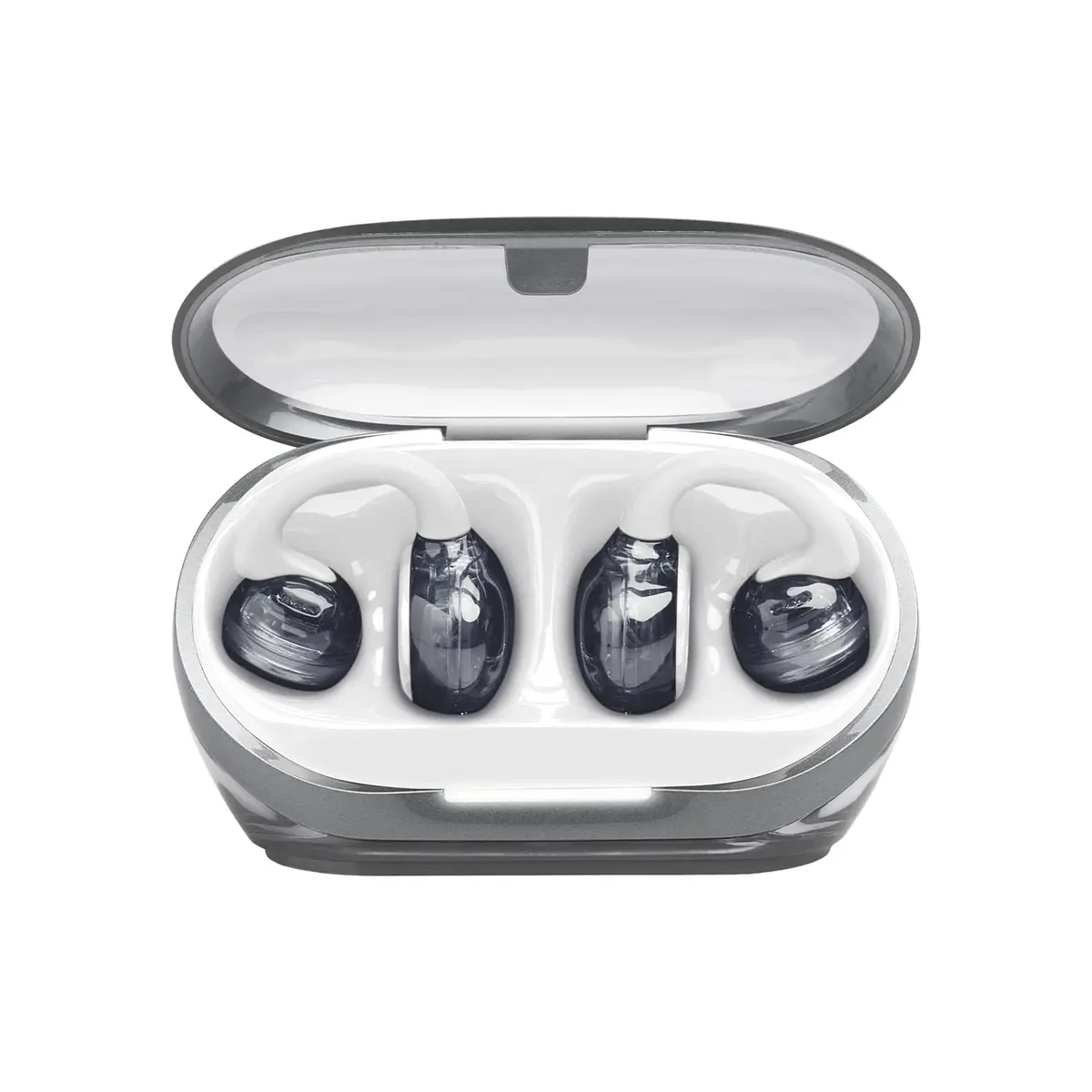 JBL Soundgear Clips, Fone de Ouvido Bluetooth Open-Ear - Branco | Até 32 Horas de Reprodução com Carga Rápida, 4 Microfones com IA, Conexão Multiponto e Fast Pair