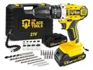 Furadeira Parafusadeira 21V The Black Tools c/ Maleta e 2 Baterias - 1