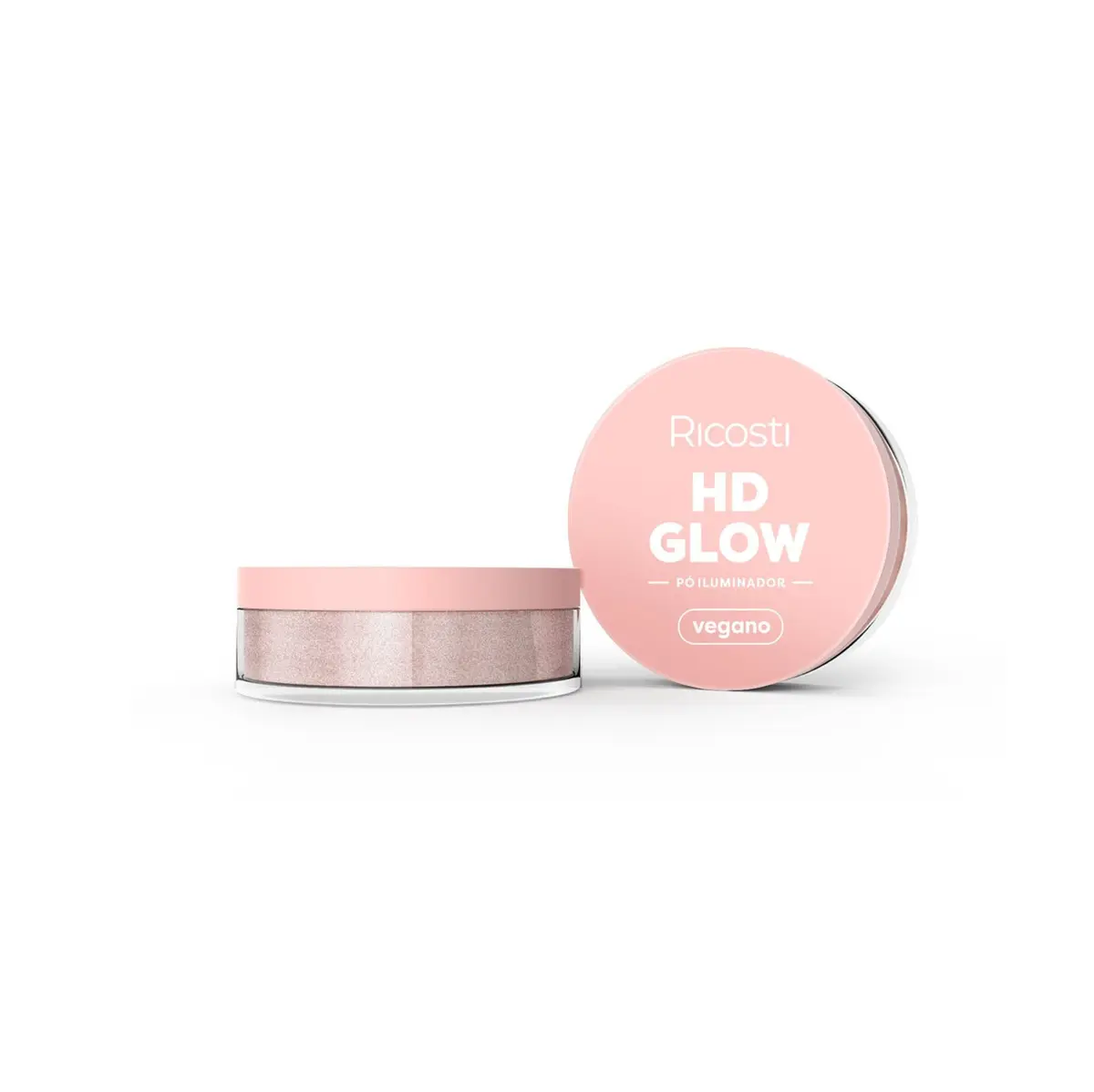 Pó Iluminador Ricosti HD Glow, Pearl, 4,5g | Vegano, Micropartículas