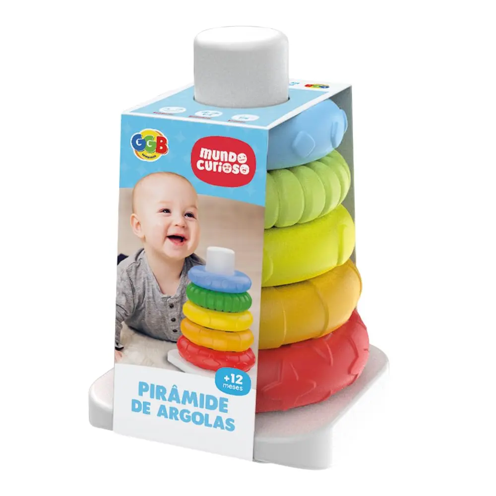 GGB Brinquedo Educativo Pirâmide de Argolas - 1