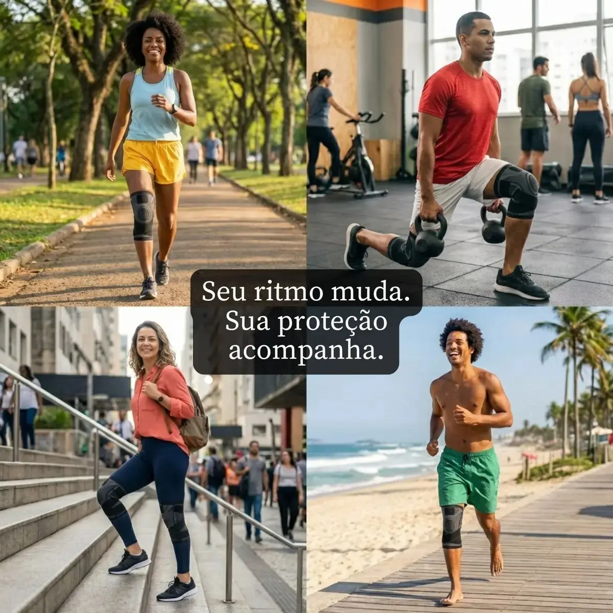 Joelheira de Proteção e Compressão Compressao Ortopédica Ortopedica Ajustavel Patelar Esportiva para Alivia Dores Tenso na Perna Ideal para Crossfit e Reabilitação PLUSSMAR thumbnail 3