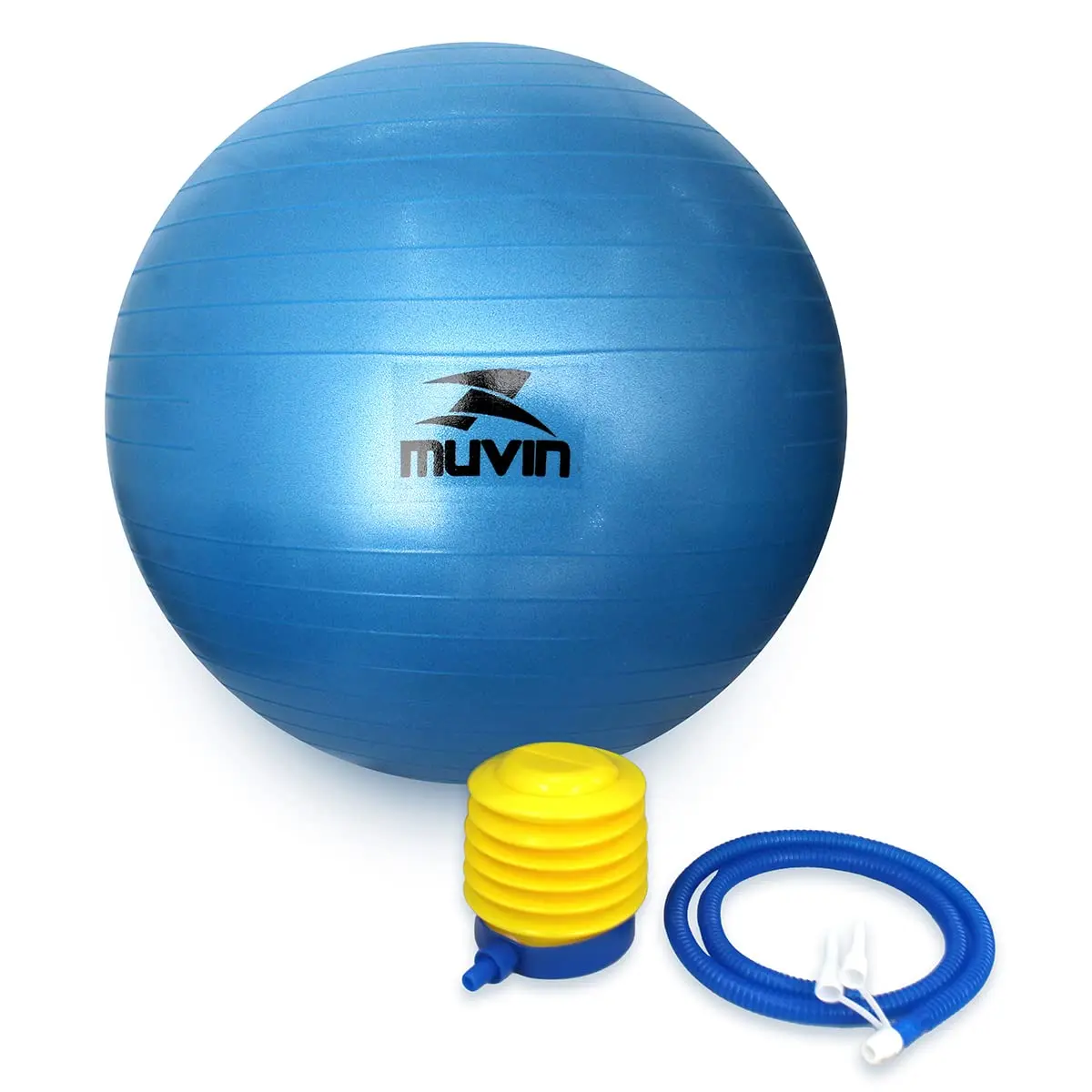 Bola Pilates Fitball Com Bomba Muvin - 55cm - Azul