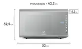 Micro-ondas MI41S Inox Espelhado Painel Integrado 31 litros Electrolux