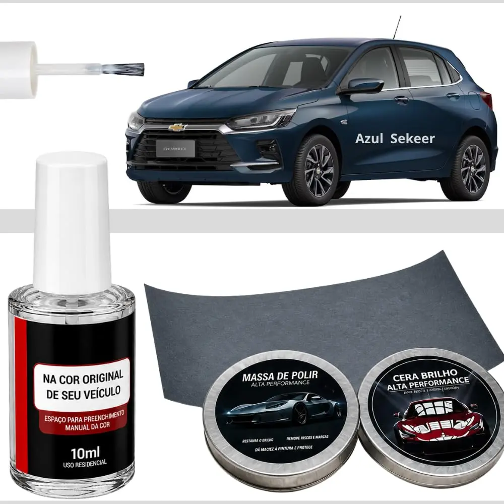 Tinta para retoque automotivo - Aplicável à linha Chevrolet (Azul Sekker)
