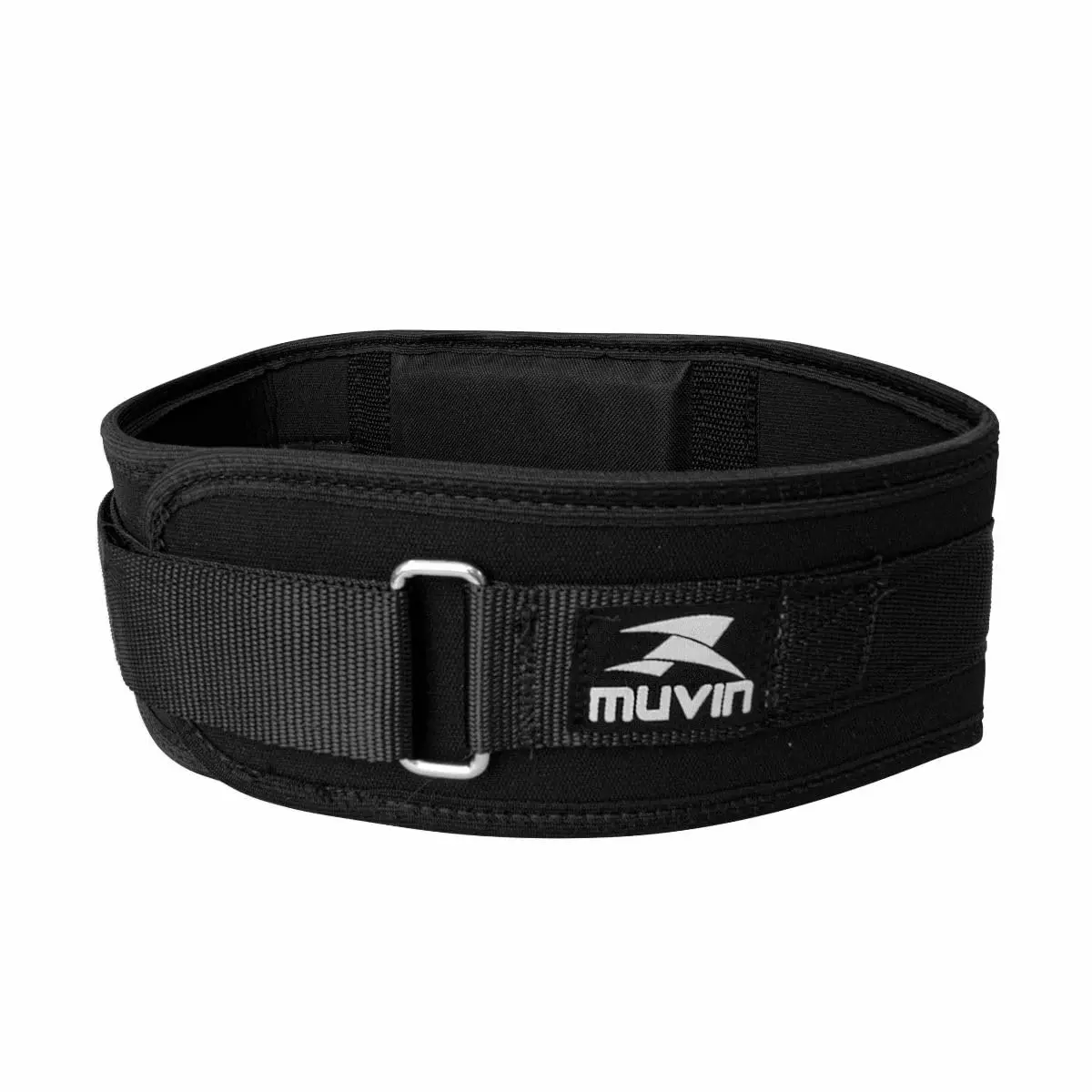 Cinturão de Musculação Muvin – Tamanho Ajustável – Fechamento de Contato – Cinto Levantamento de Peso – Treino – Powerlifting – Estabilização – Correção Postura e Coluna - Apoio Lombar – Conforto