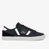 Tênis Masculino Couro Lacoste Sideline Pro Preto/Branco - 1