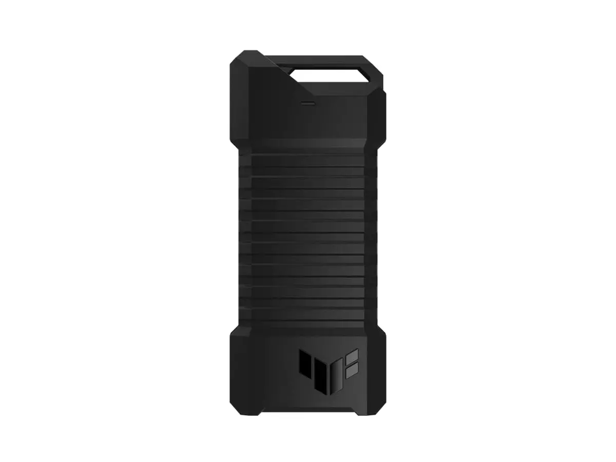 ASUS TUF Gaming A1 Gabinete SSD externo Dual M.2 NVMe PCIe – interfaces USB-C, SATA, M.2 Q-Latch para fácil instalação, resistência a quedas, resistência à água e poeira IP68, suporte PS5 e Xbox