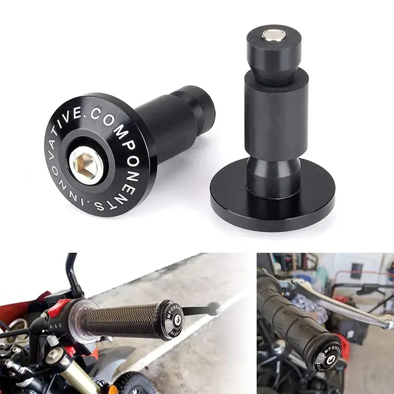 Bicicleta da motocicleta universal 22mm lidar com barra de peso final guiador apertos tampa modificação alça proteção plug acessórios - 1