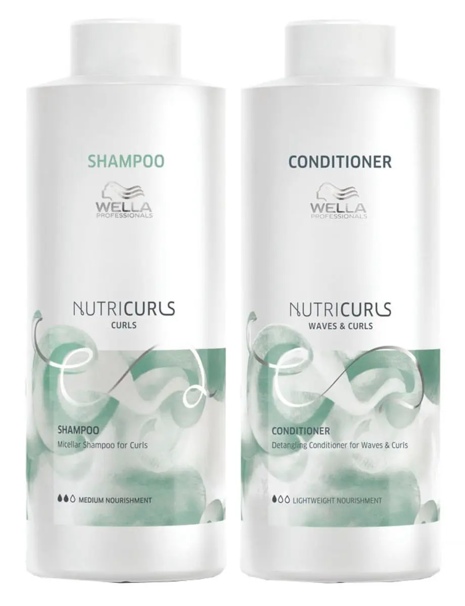 Kit Shampoo E Condicionador Nutricurls Wella Professionals 1 Litro
