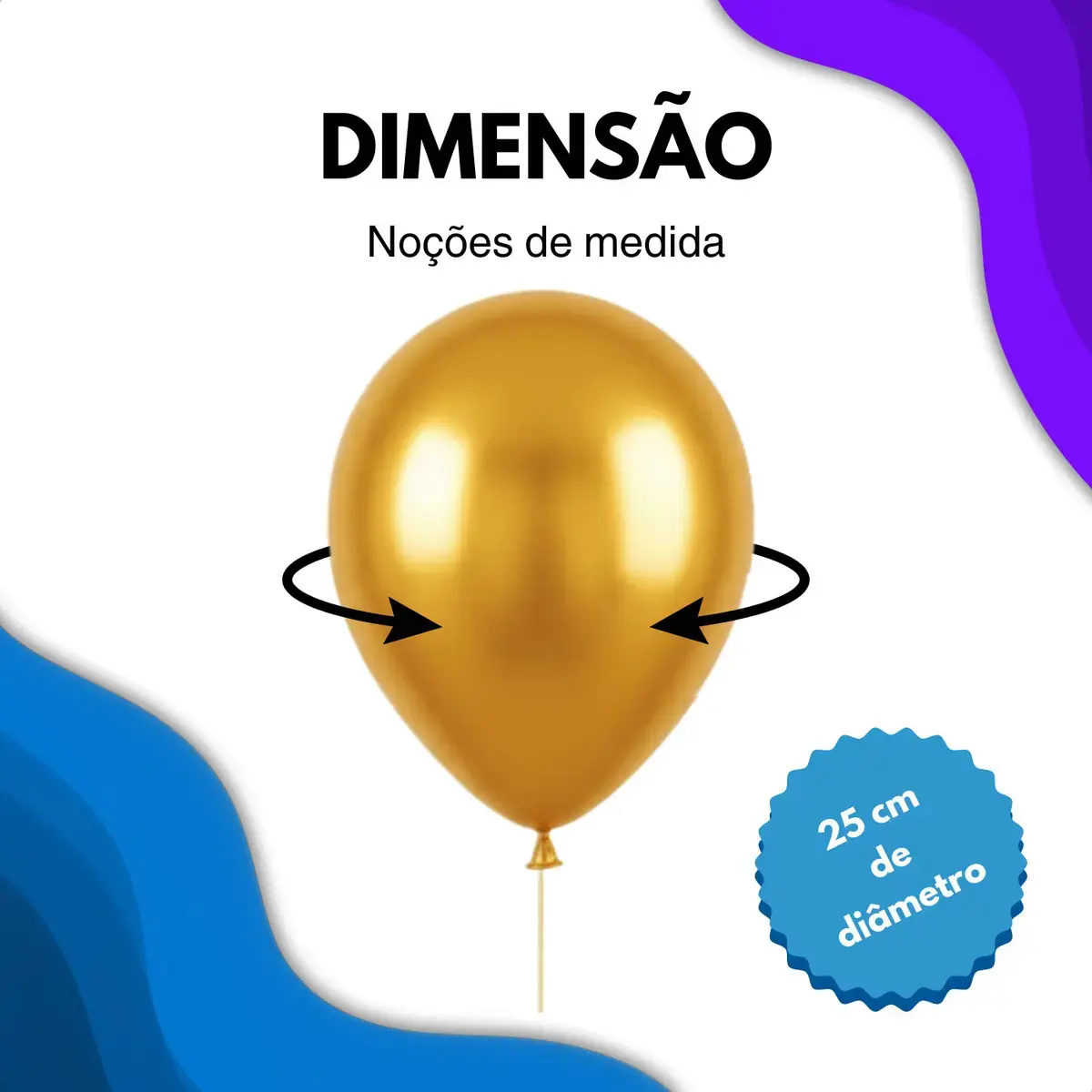 Bexiga Metalizada Balões Decoração 50 Un Nº9 Festa E Eventos Cor Sortidos thumbnail 4