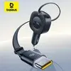 [Com Taxa/Mastercard R$64] Carregador de Carro 30W 2-em-1 com Cabo Retrátil PD 30W + USB C 30W Baseus - 1