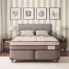 Cama Box King Size Ortobom New Magestic com Molas Ensacadas 68x193x203cm - Marrom/Cinza - 1