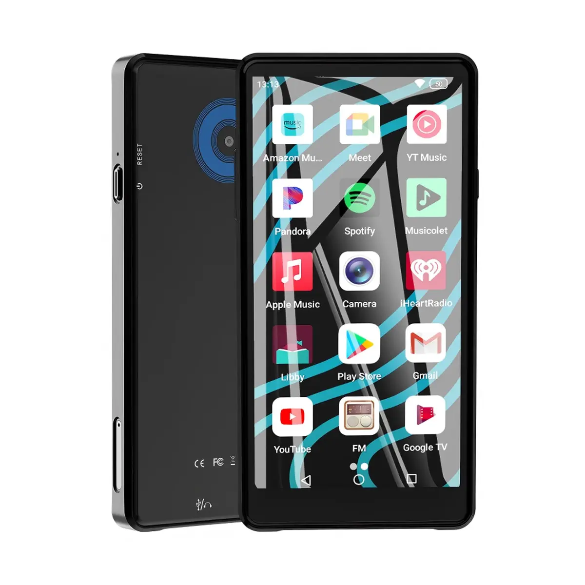 MP3 MP4 Player Portátil, A3 Reprodutor de Mídia Android, Música Ultrafino MP3 Player Bluetooth, Reprodução de Vídeo, 4 GB de RAM + 64 GB de Armazenamento Interno