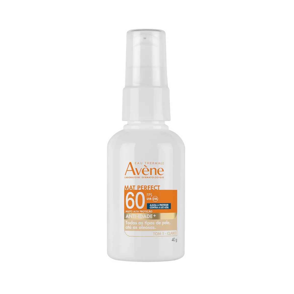 Avène Mat Perfect Protetor Solar Facial Anti-idade FPS60 Cor Clara 40g