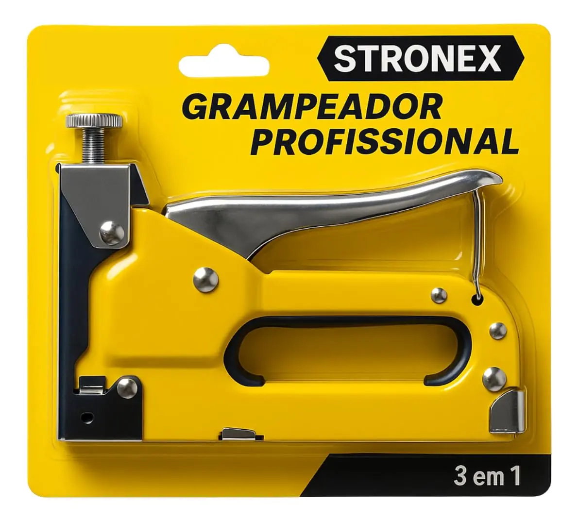Grampeador Tapeceiro Profissional, Alta Pressão, Compatível com 3 Tipos de Grampo/Cor - Sortida