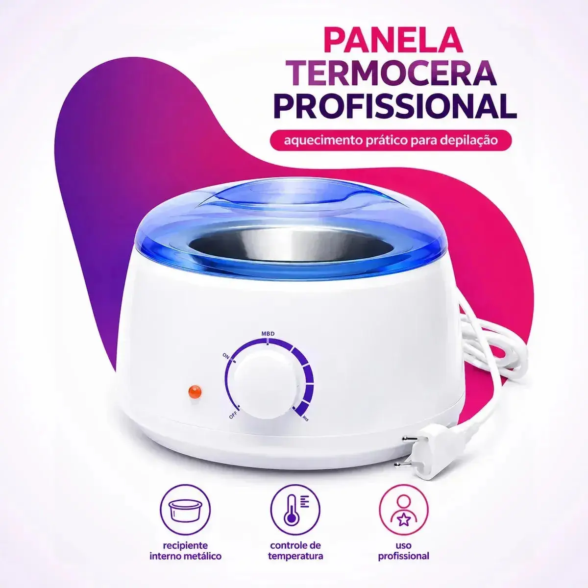 Panela Cera Quente Aquecedor Elétrica Depilação Termocera BMED - 1