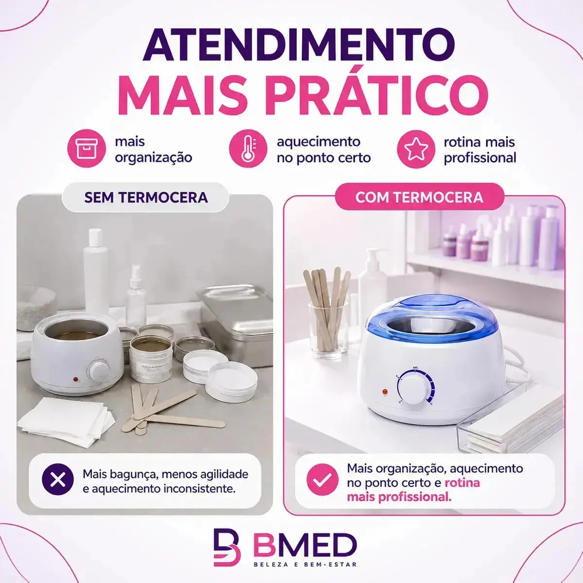 Panela Cera Quente Aquecedor Elétrica Depilação Termocera BMED thumbnail 4