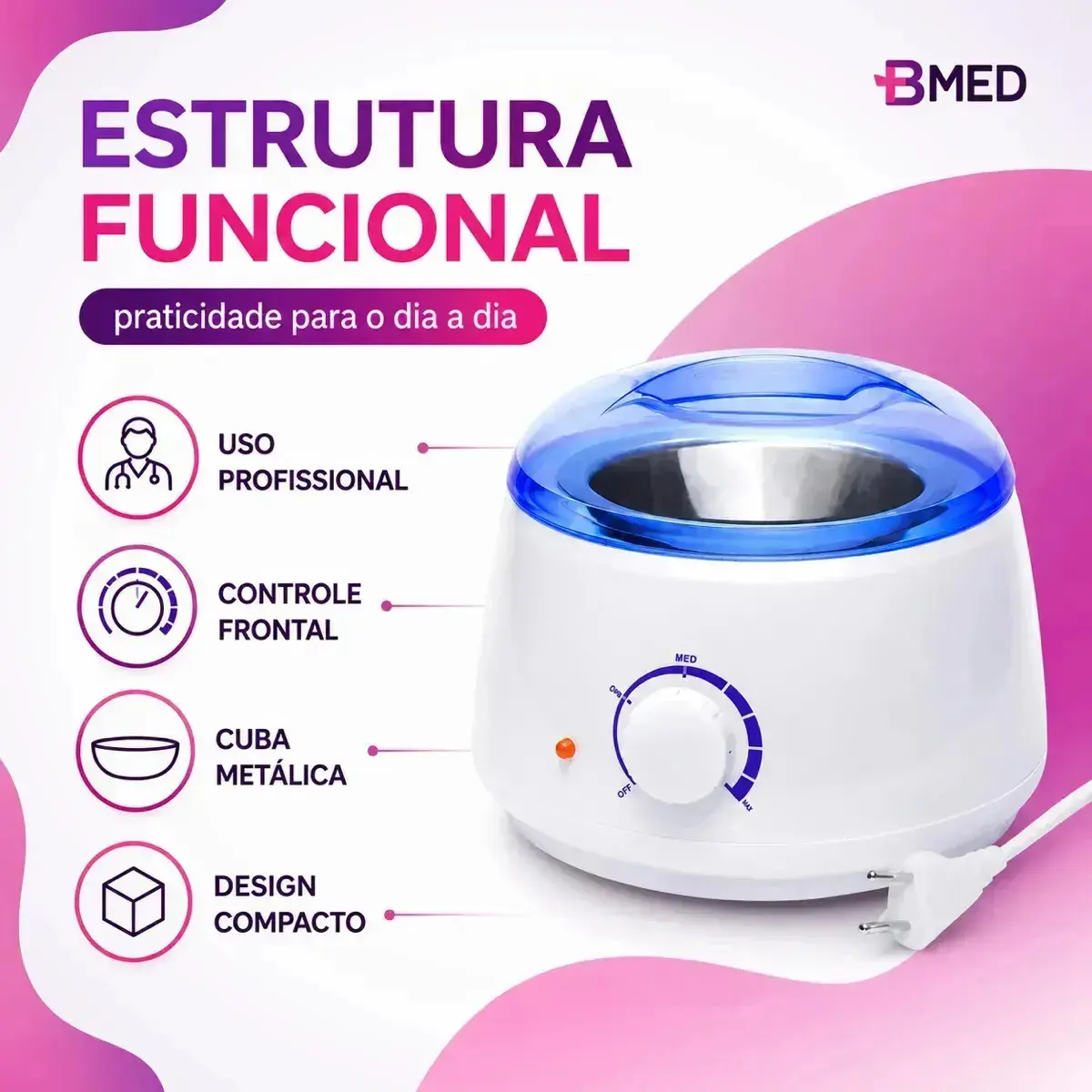 Panela Cera Quente Aquecedor Elétrica Depilação Termocera BMED thumbnail 6
