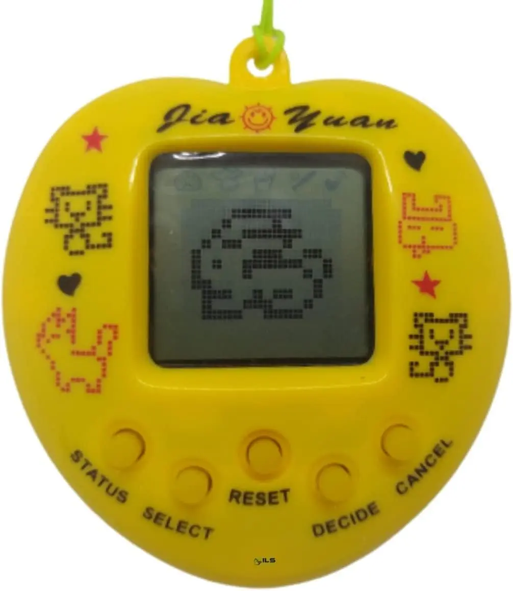 Brinquedo Virtual Tamagoch com 168 Animais, Interativo e Educativo com Tela LCD Colorida (Amarelo)