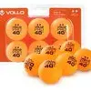 Kit 6 Bolas De Tênis De Mesa Bolinhas De Ping Pong Laranja 2 Estrelas Vollo Abs 40mm - 1