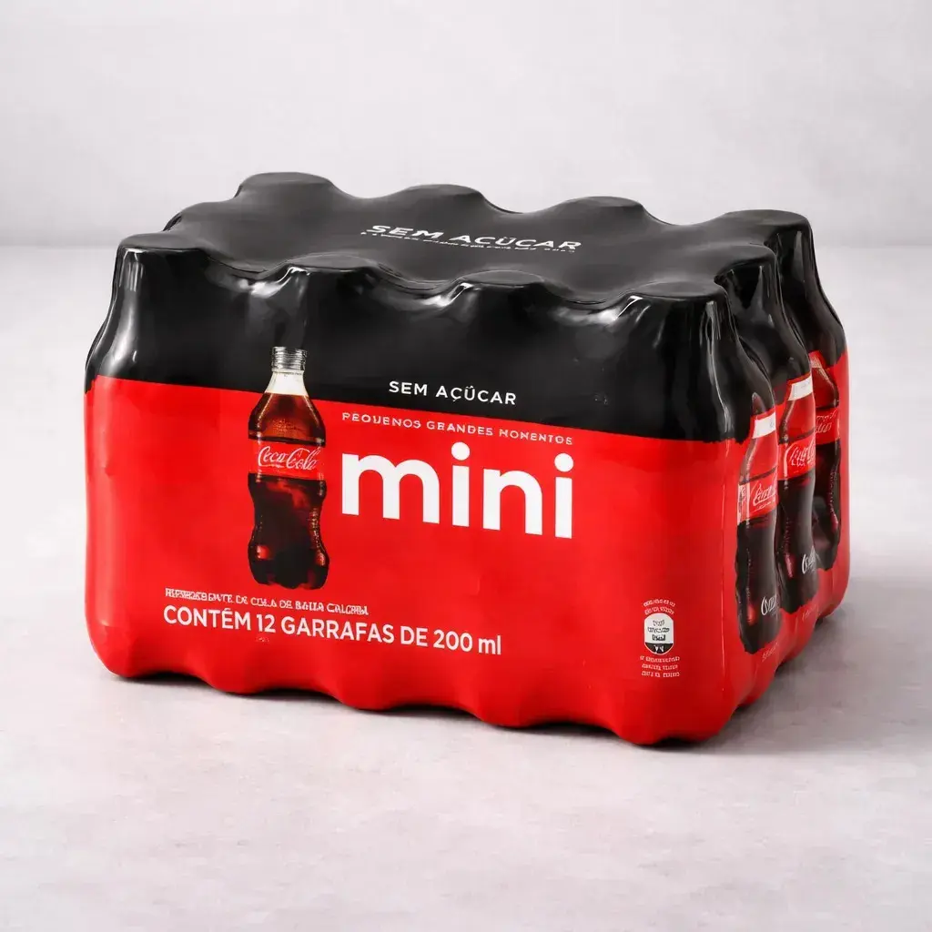 Refrigerante Zero Açúcar Coca-Cola Mini Garrafa 12 Unidades 200ml Cada thumbnail 5
