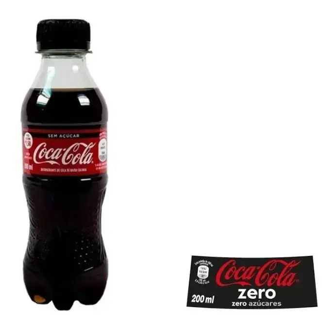 Refrigerante Zero Açúcar Coca-Cola Mini Garrafa 12 Unidades 200ml Cada thumbnail 6
