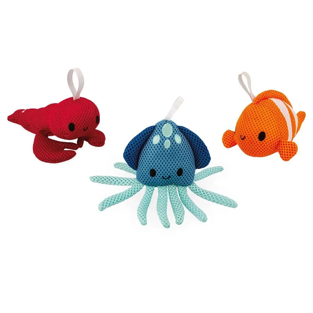 KIT ESPONJINHAS ANIMAIS MARINHOS PARA BANHO