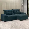 Sofá 4 Lugares Retrátil Reclinável 2,60m Suede - 1