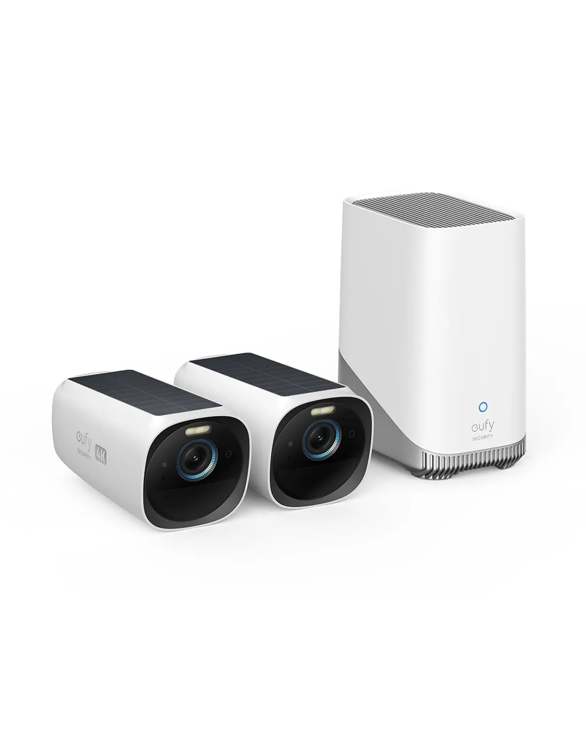 Anker eufy Câmera S330 (eufyCam 3) 2-Cam Kit por, 4K Câmera De Segurança | Bateria Infinita Forever Power, Armazenamento Local de Até 16TB, Sem Taxa Mensal, Wi-Fi Externo, Painel Solar