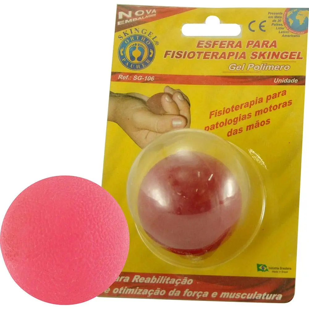 Esfera para Fisioterapia e Reabilitação Skingel, Ortho Pauher, Vermelho, Único - 1