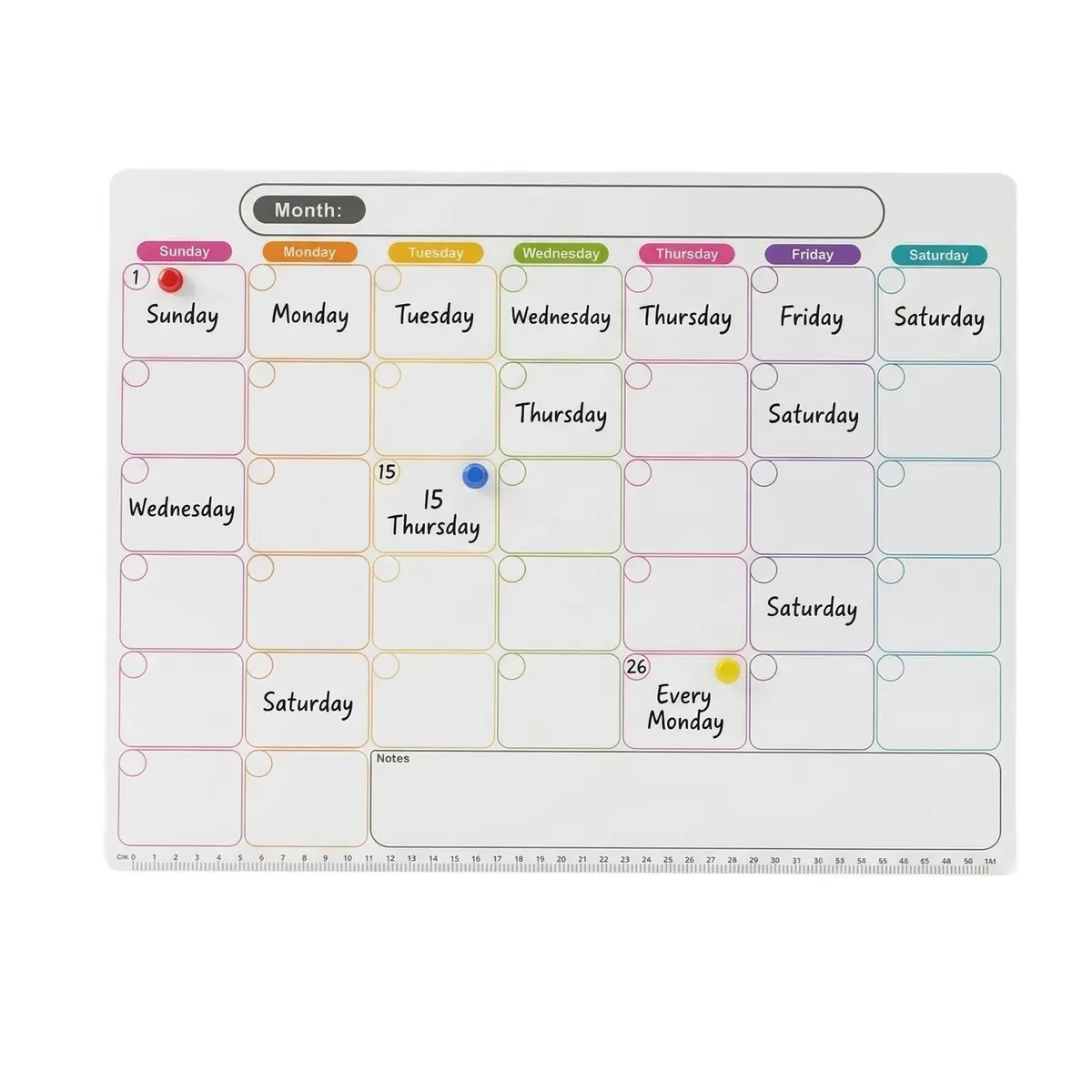 Planner Magnético Grande 33x43 Lousa Magnética de Planejamento Mensal - 1
