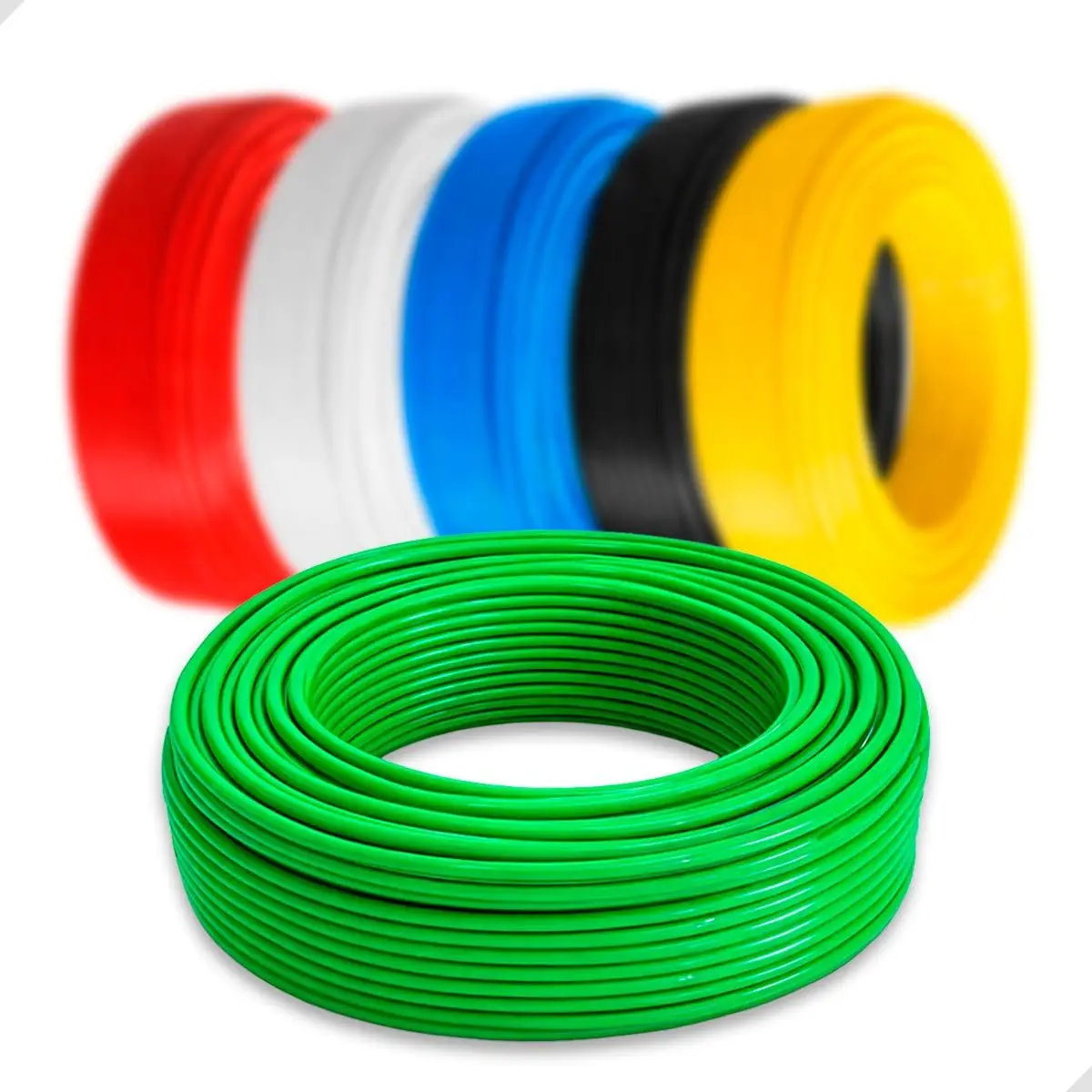 Rolo de Fio 1,5mm, Super Flexível Em Alucobre, para Instalações Elétricas Automotivas e Residenciais Cabo Resistente Durável Isolamento Seguro 50 Metros (Verde) - 1