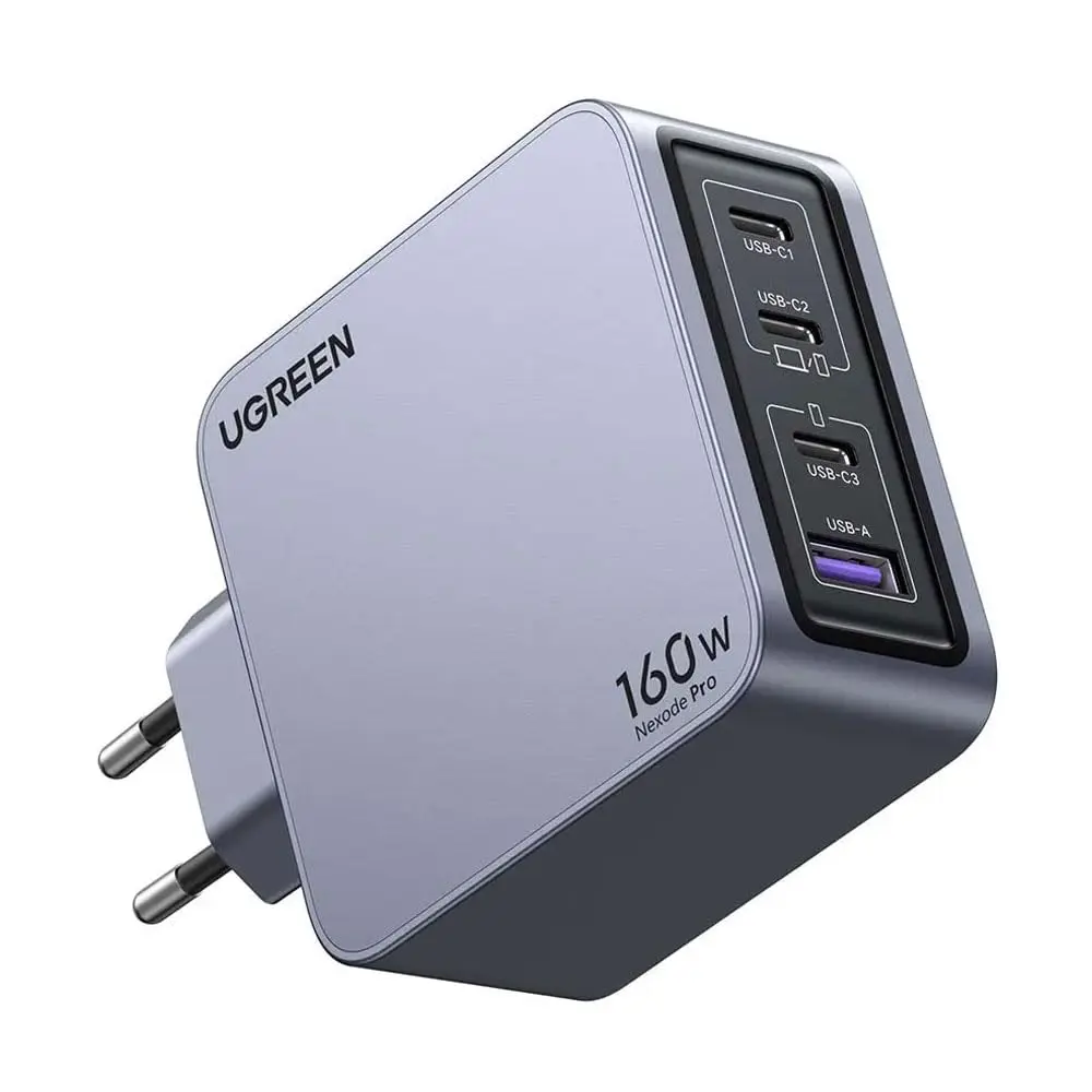 Carregador de Parede Usb A/C Carregamento Rápido 160W + Cabo Usb Tipo C Macho/Macho 240W 1.5 Metros Preto MPOWER - 1
