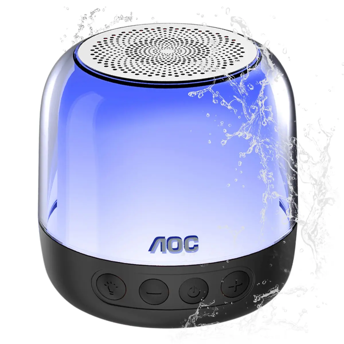 AOC ACS2321 Caixa de Som Bluetooth Portátil, Iluminação RGB | Bluetooth Alto-falante Sem Fio, 12 Horas de Reprodução, Som Limpo e Potente, Suporta TF/TWS para Festa e Uso Diário