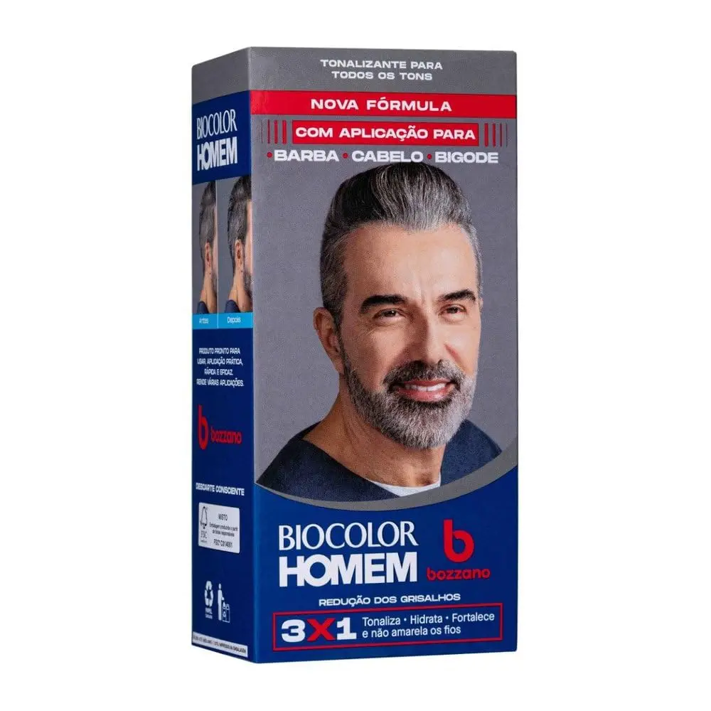 Biocolor Homem Tonalizante De Cabelo Masculino Bozzano Redução Dos Grisalhos