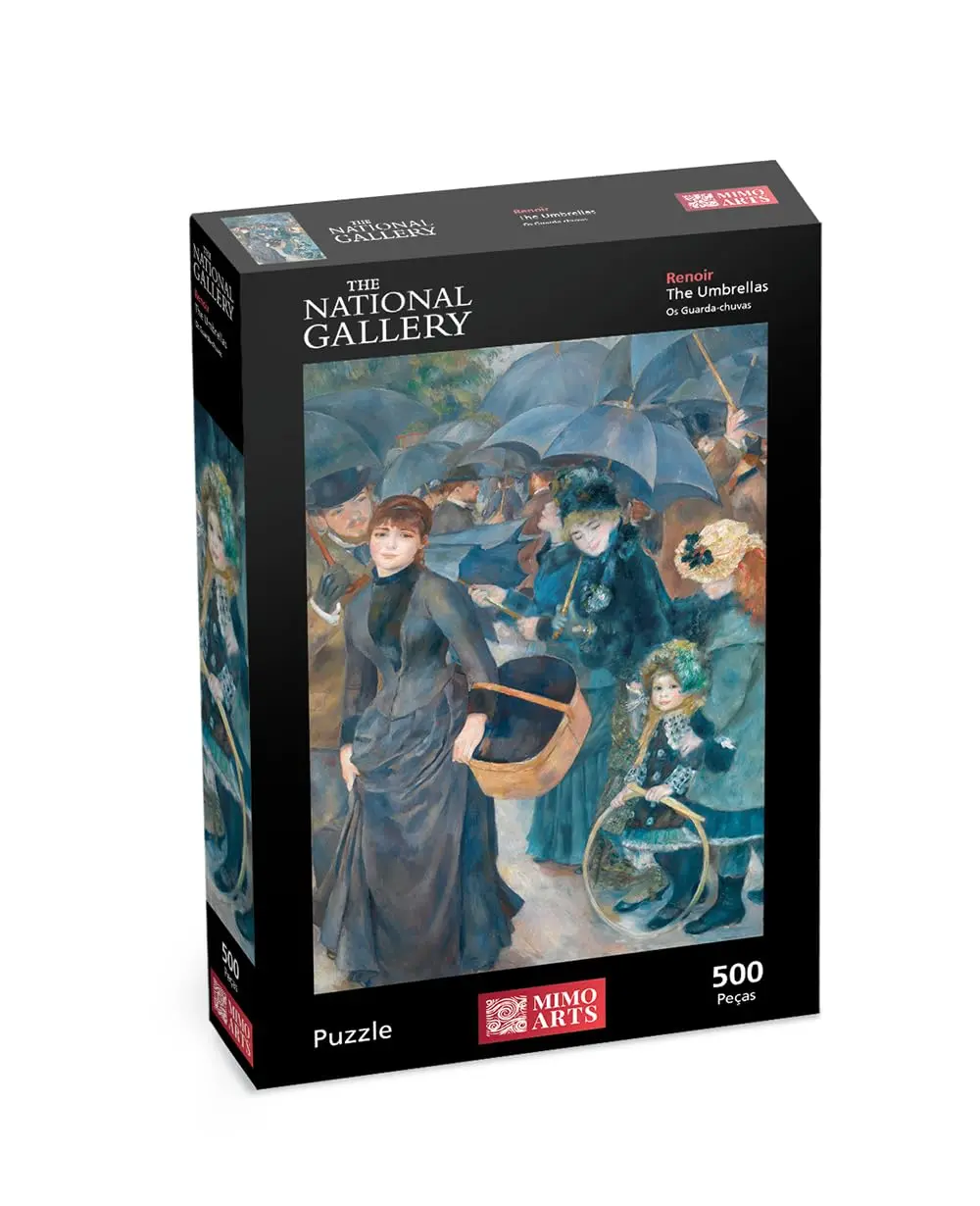Renoir, quebra cabeça 500 peças, Os Guarda Chuvas, National Gallery, Mimo brinquedos - 1