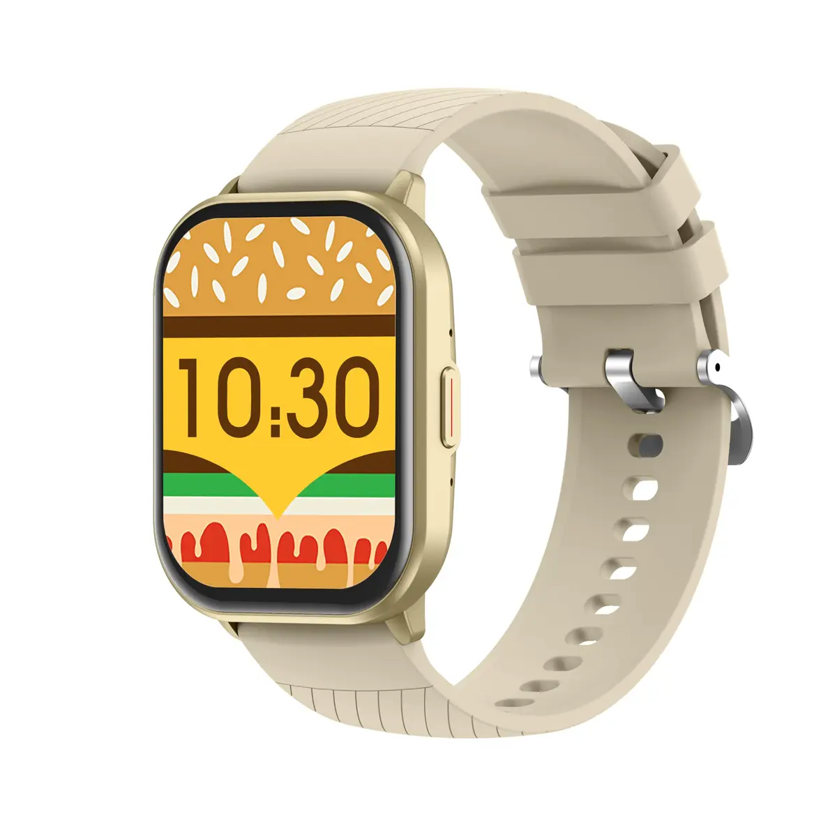 Relógio Inteligente Bluetooth FB025 Dourado Champanhe - 1.83" Tela HD, 7 Dias de Bateria, à Prova D'água IP68, Mais de 100 Modos Esportivos e Chamadas por Viva-voz