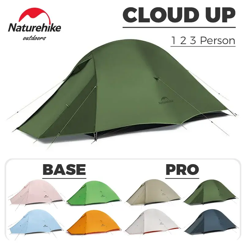 Naturehike barraca de acampamento barraca naturehike cloud up 2 3 ultralight tenda dobravel cloud up 1 barraca 2 pessoas ultraleve barraca camping 1 pessoas prova de água barraca de camping impermeável outdoor camping - 1