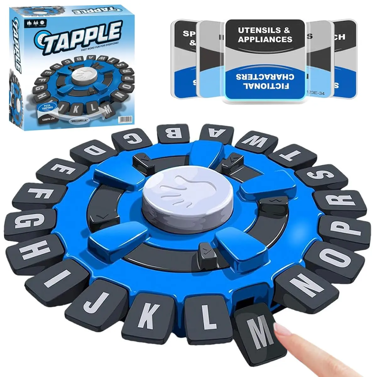 Jogo Stop em Português Tecla Letras Palavras Responda Rápido com Temporizador de Mesa Educativo 10 Segundos Divertido Infantil Presente para Toda a Família - 1