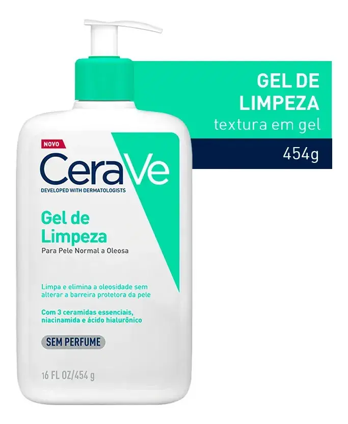 Gel de Limpeza Facial Pele Oleosa 3 Ceramidas e Niacinamida CeraVe 454g thumbnail 2
